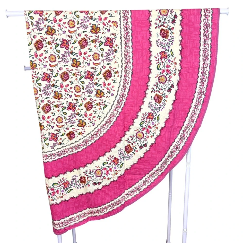 Vent du Sud French Provencal Oval Tablecloth 66x83 Floral Luxury Boho Chic Table